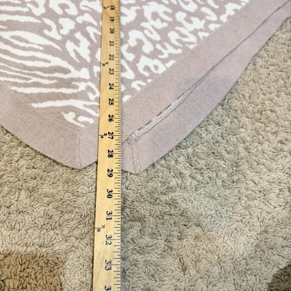 Barefoot Dreams Sweater Cape Womens One Size Beige Leopard Zebra CozyChic - Picture 5 of 7